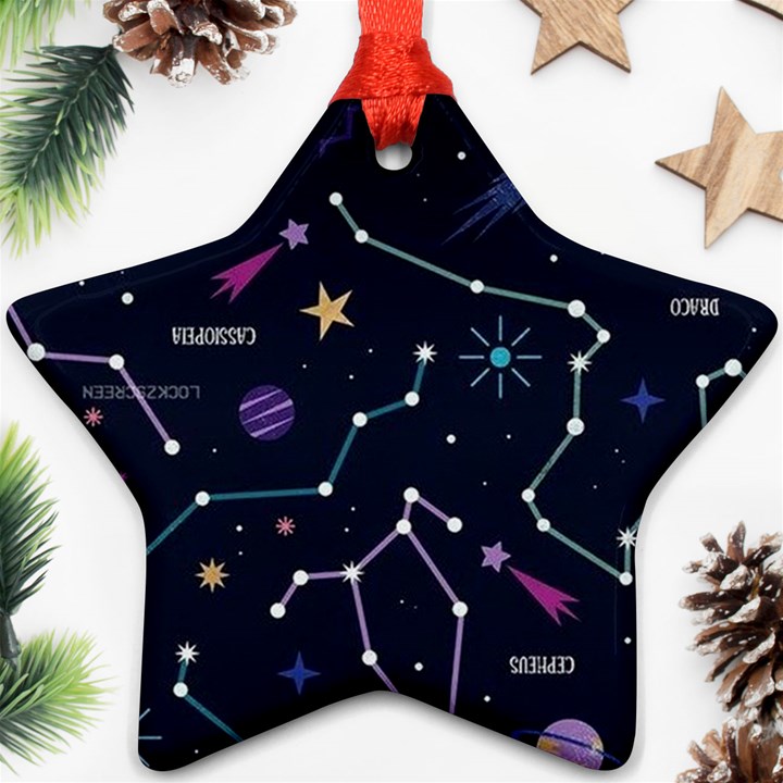 Space Wallpapers Star Ornament (Two Sides)