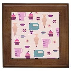 Seamless Bakery Vector Pattern Framed Tile