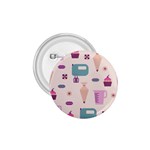 Seamless Bakery Vector Pattern 1.75  Buttons Front