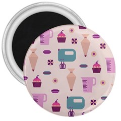 Seamless Bakery Vector Pattern 3  Magnets