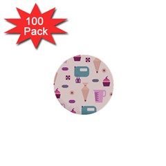 Seamless Bakery Vector Pattern 1  Mini Buttons (100 pack) 