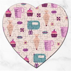 Seamless Bakery Vector Pattern Jigsaw Puzzle (Heart)