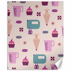 Seamless Bakery Vector Pattern Canvas 16  x 20 