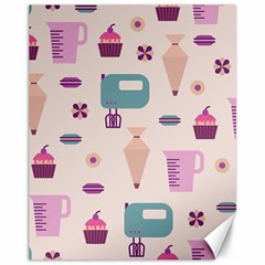 Seamless Bakery Vector Pattern Canvas 11  X 14  by Nexatart