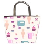 Seamless Bakery Vector Pattern Bucket Bag Back