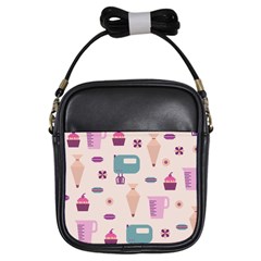 Seamless Bakery Vector Pattern Girls Sling Bag