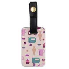 Seamless Bakery Vector Pattern Luggage Tag (one side)