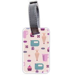 Seamless Bakery Vector Pattern Luggage Tag (two sides)