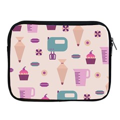 Seamless Bakery Vector Pattern Apple iPad 2/3/4 Zipper Cases