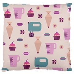 Seamless Bakery Vector Pattern Standard Flano Cushion Case (Two Sides)