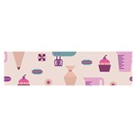 Seamless Bakery Vector Pattern Satin Scarf (Oblong) Front