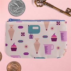 Seamless Bakery Vector Pattern Large Coin Purse