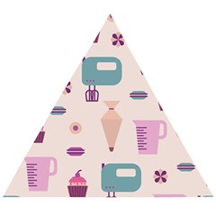 Seamless Bakery Vector Pattern Wooden Puzzle Triangle