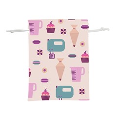 Seamless Bakery Vector Pattern Lightweight Drawstring Pouch (S)