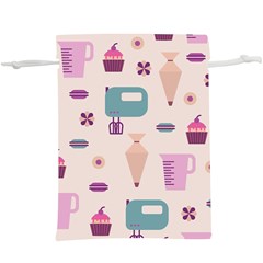 Seamless Bakery Vector Pattern  Lightweight Drawstring Pouch (XL)