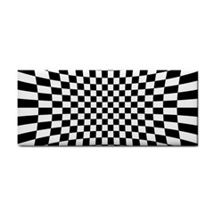 Illusion Checkerboard Black And White Pattern Hand Towel