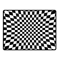 Illusion Checkerboard Black And White Pattern Fleece Blanket (small) by Nexatart