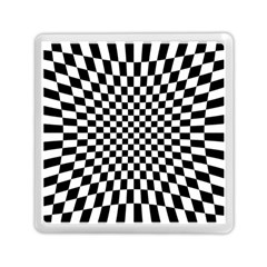 Illusion Checkerboard Black And White Pattern Memory Card Reader (square) by Nexatart