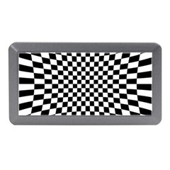 Illusion Checkerboard Black And White Pattern Memory Card Reader (mini) by Nexatart