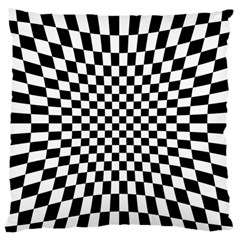 Illusion Checkerboard Black And White Pattern Standard Flano Cushion Case (one Side) by Nexatart