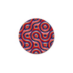 Pattern Curve Design Golf Ball Marker by Nexatart