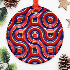 Pattern Curve Design Round Ornament (two Sides)