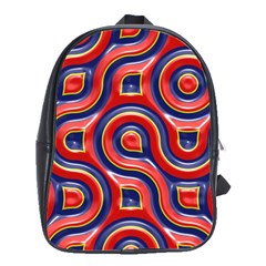 Pattern Curve Design School Bag (large) by Nexatart