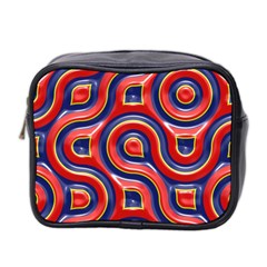 Pattern Curve Design Mini Toiletries Bag (two Sides) by Nexatart