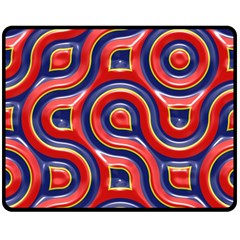 Pattern Curve Design Double Sided Fleece Blanket (medium)  by Nexatart