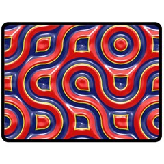 Pattern Curve Design Double Sided Fleece Blanket (large) 