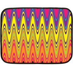 Retro Colorful Waves Background Double Sided Fleece Blanket (mini)  by Nexatart