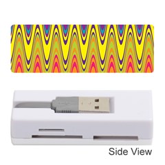 Retro Colorful Waves Background Memory Card Reader (stick)