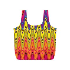 Retro Colorful Waves Background Full Print Recycle Bag (s) by Nexatart