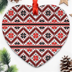 Folklore Ethnic Pattern Background Ornament (heart)