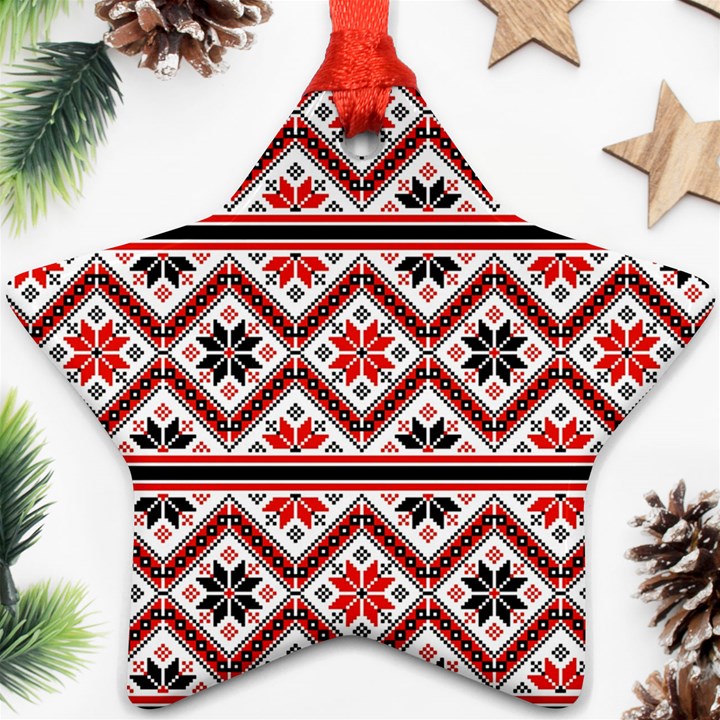 Folklore Ethnic Pattern Background Ornament (Star)