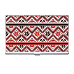 Folklore Ethnic Pattern Background Business Card Holder