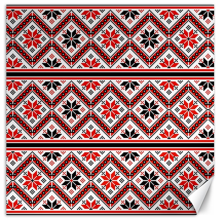 Folklore Ethnic Pattern Background Canvas 16  x 16 