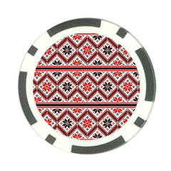 Folklore Ethnic Pattern Background Poker Chip Card Guard