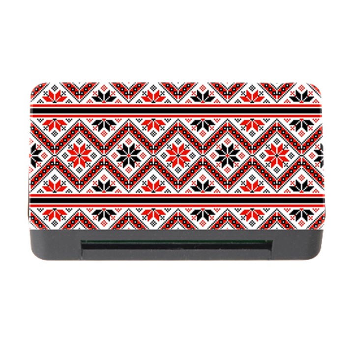 Folklore Ethnic Pattern Background Memory Card Reader with CF