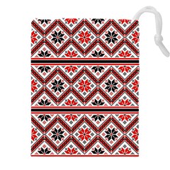 Folklore Ethnic Pattern Background Drawstring Pouch (5xl)