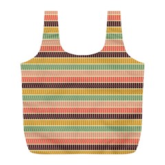 Vintage Stripes Lines Background Full Print Recycle Bag (l) by Nexatart