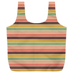 Vintage Stripes Lines Background Full Print Recycle Bag (xl) by Nexatart