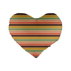 Vintage Stripes Lines Background Standard 16  Premium Flano Heart Shape Cushions