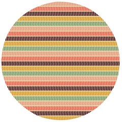 Vintage Stripes Lines Background Wooden Bottle Opener (round)