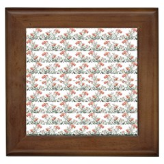 Photo Illustration Floral Motif Striped Design Framed Tile by dflcprintsclothing