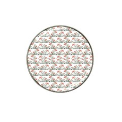 Photo Illustration Floral Motif Striped Design Hat Clip Ball Marker (4 Pack) by dflcprintsclothing