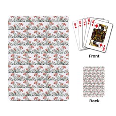 Photo Illustration Floral Motif Striped Design Playing Cards Single Design (rectangle) by dflcprintsclothing