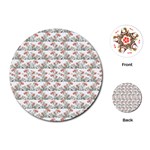 Photo Illustration Floral Motif Striped Design Playing Cards Single Design (Round) Front