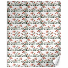 Photo Illustration Floral Motif Striped Design Canvas 16  X 20  by dflcprintsclothing