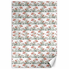 Photo Illustration Floral Motif Striped Design Canvas 20  X 30 